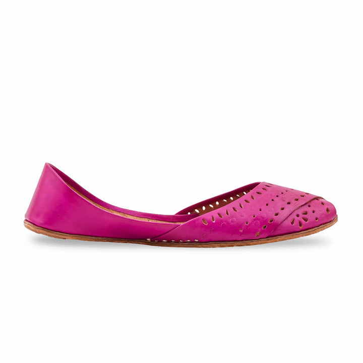 Pink Leather Khussa For Women EC8864
