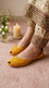 Yellow Leather Khussa For Women EC8864