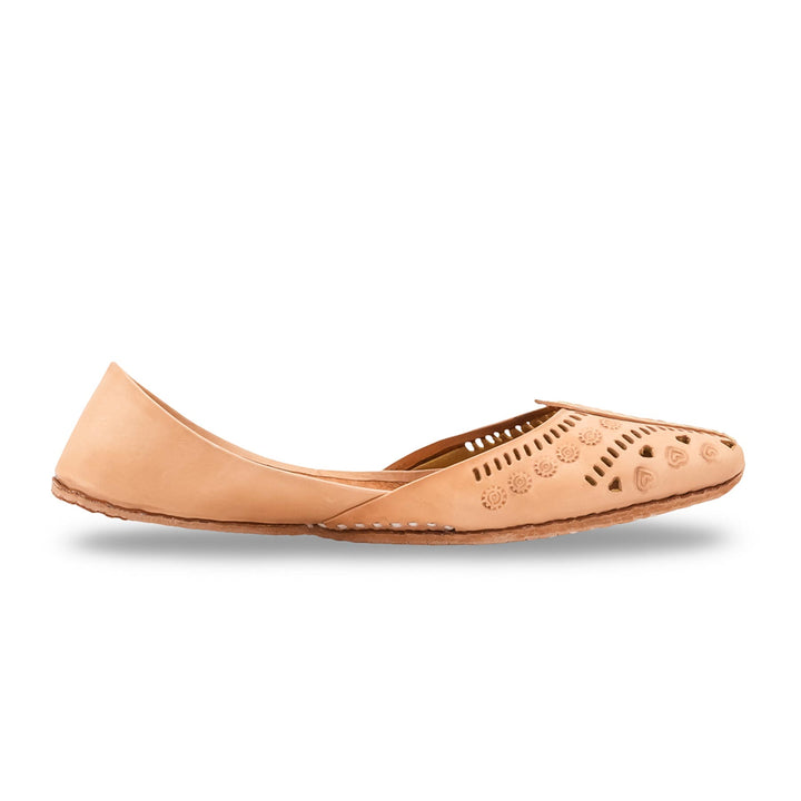 Fawn Leather Khussa For Women EC8865