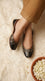 Black Leather Khussa For Women EC8866