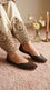 Coffee Leather Khussa For Women EC8867
