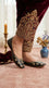 Black Leather Khussa For Women EC8869