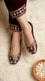 Maroon Leather Khussa For Women EC8869