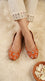 Orange Leather Khussa For Women EC8869