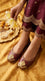 Maroon Leather Khussa For Women EC8873