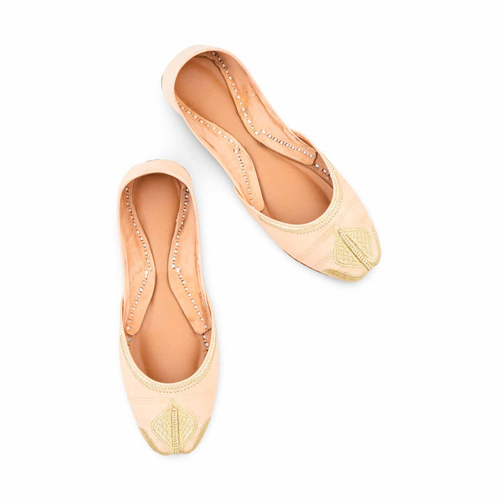 Fawn Leather Khussa For Women EC8873