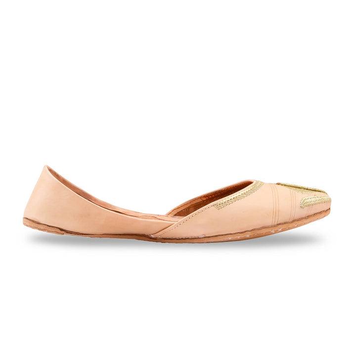 Fawn Leather Khussa For Women EC8873