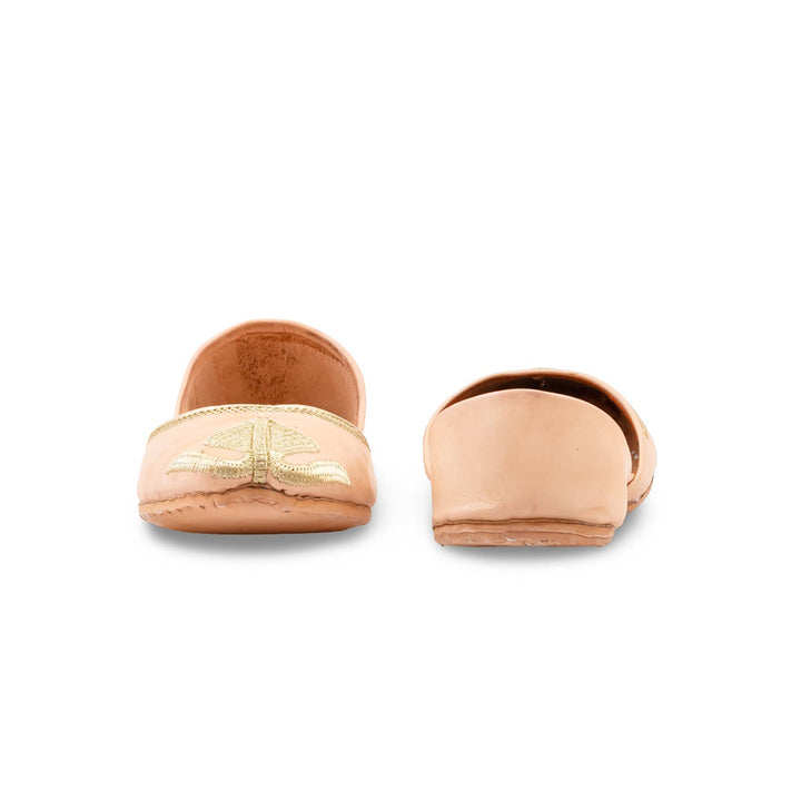 Fawn Leather Khussa For Women EC8873