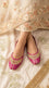 Pink Leather Khussa For Women EC8874