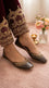 Brown Leather Khussa For Women EC8875