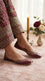 Maroon Leather Khussa For Women EC8876