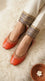 Red Leather Khussa For Women EC8876
