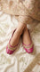 Pink Leather Khussa For Women EC8876