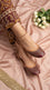 Maroon Leather Khussa For Women EC8879