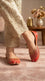 Red Leather Khussa For Women EC8879