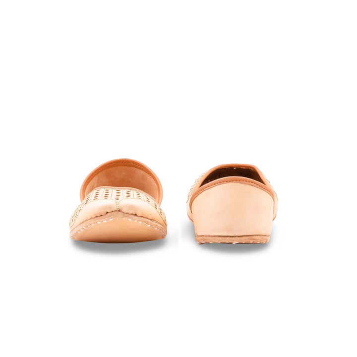 Fawn Leather Khussa For Women EC8879