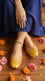 Yellow Leather Khussa For Women EC8879