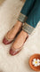 Maroon Leather Khussa For Women EC8880