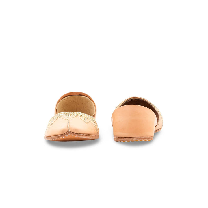 Fawn Leather Khussa For Women EC8880