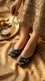 Black Leather Khussa For Women EC8881