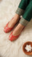 Red Leather Khussa For Women EC8881