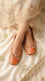 Orange Leather Khussa For Women EC8881
