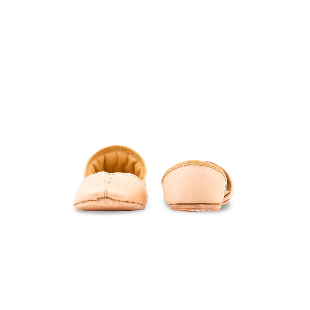 Fawn Leather Khussa For Women EC8882