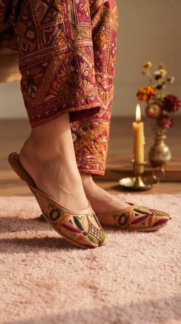 Multy Leather Khussa For Women EC8883