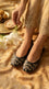 Black Leather Khussa For Women EC8889