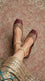 Maroon Leather Khussa For Women EC8894