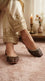 Maroon Leather Khussa For Women EC8895
