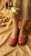 Red Leather Khussa For Women EC8896