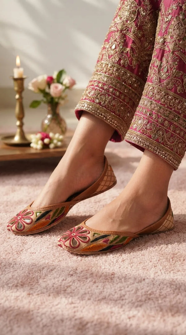 Multy Leather Khussa For Women EC8897