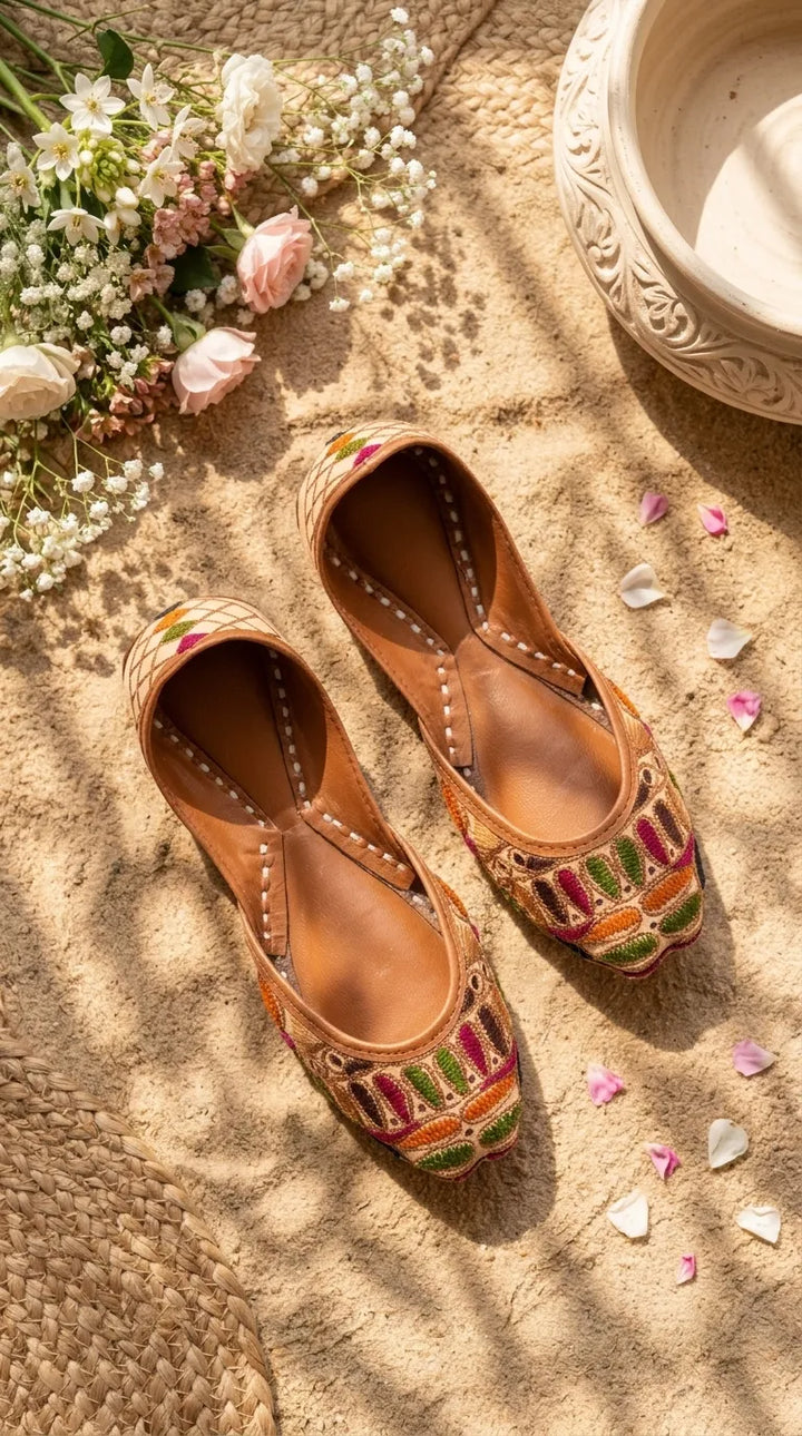 Multy Leather Khussa For Women EC8898