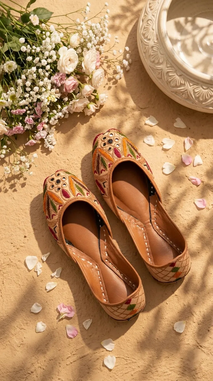 Multy Leather Khussa For Women EC8899