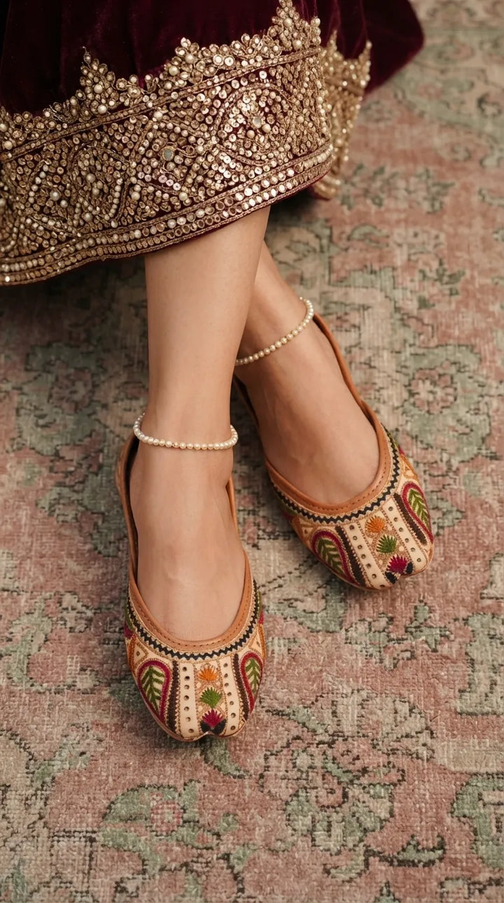 Multy Leather Khussa For Women EC8903