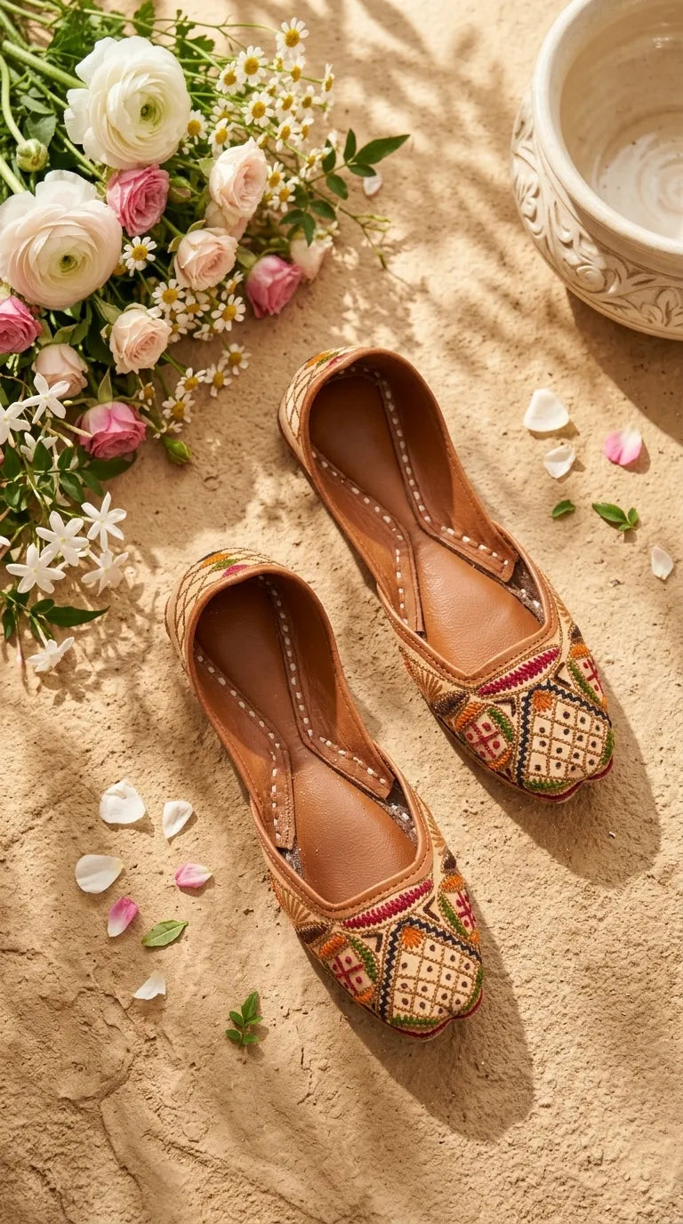 Multy Leather Khussa For Women EC8906