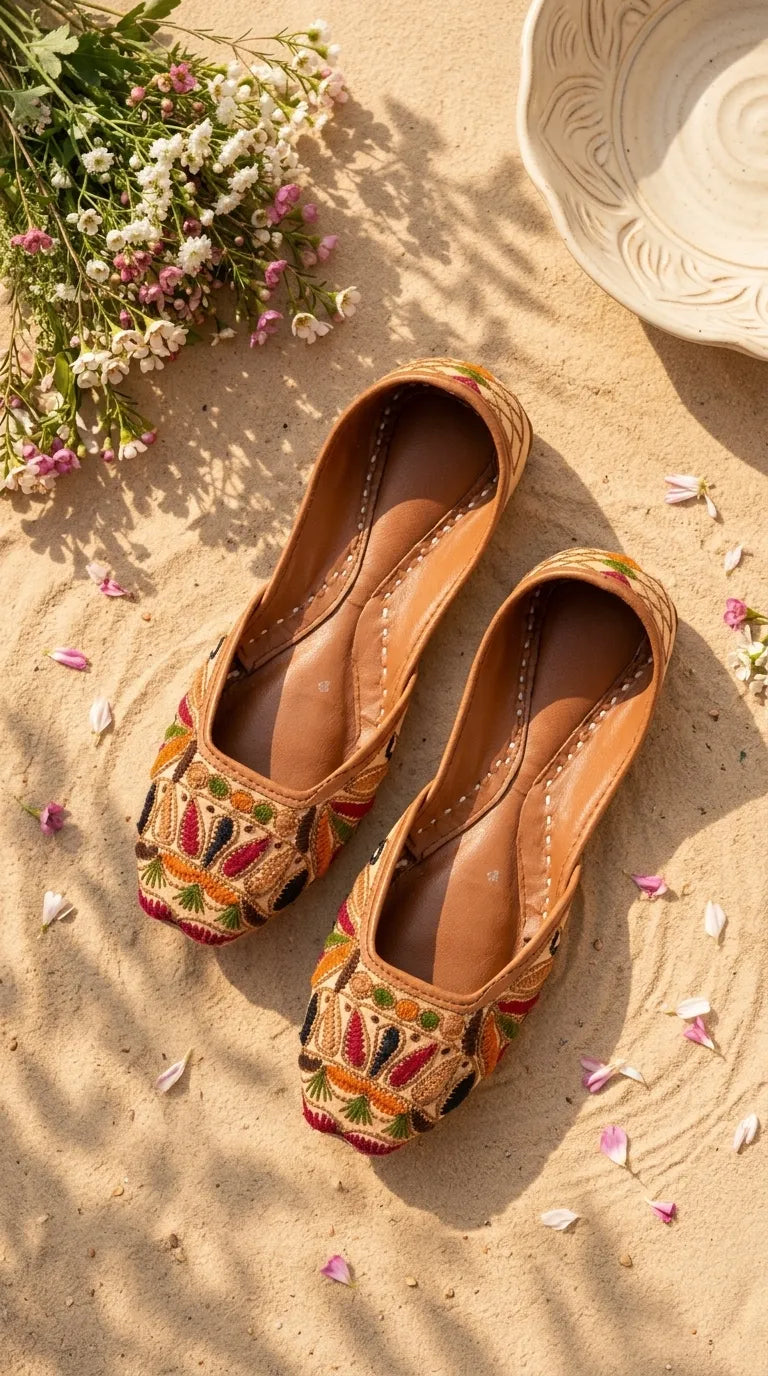 Multy Leather Khussa For Women EC8909