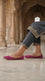 Skpink Leather Khussa For Ladies EC8925
