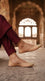 Fawn Leather Khussa For Ladies EC8926