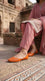 Orange Leather Khussa For Ladies EC8928