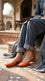 Orange Leather Khussa For Ladies EC8930