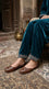 Brown Leather Khussa For Ladies EC8935