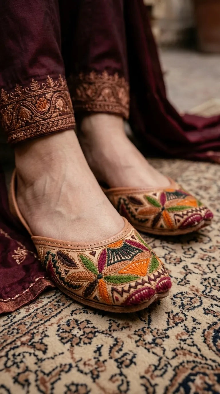 Multy Leather Khussa For Ladies EC8948