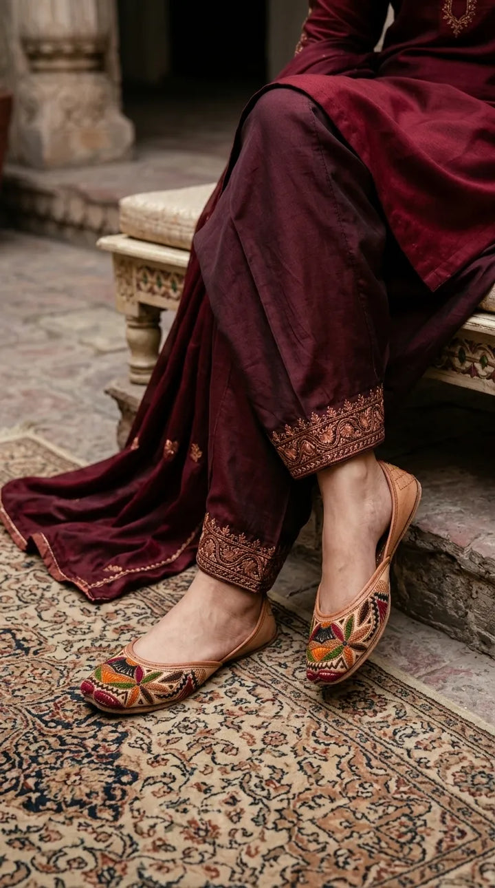 Multy Leather Khussa For Ladies EC8948