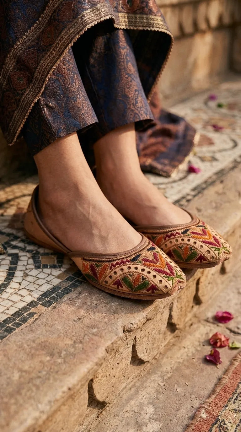 Multy Leather Khussa For Ladies EC8958