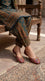 Maroon Leather Khussa For Ladies EC9102