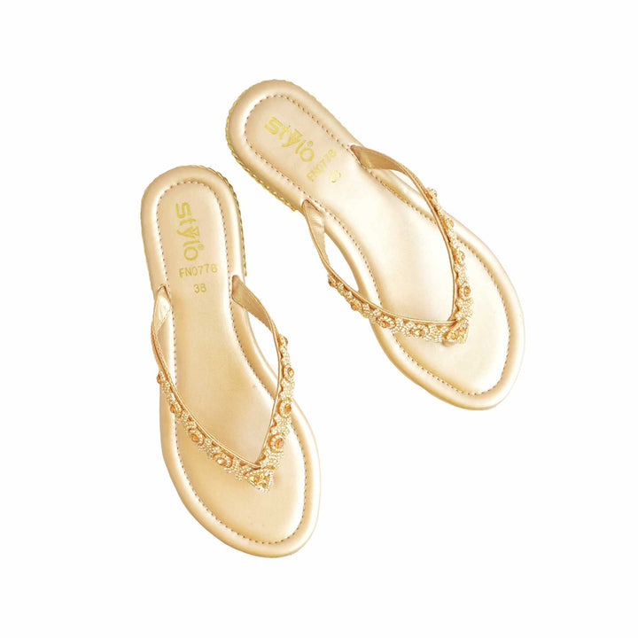 Golden Fancy Chappal FN0778