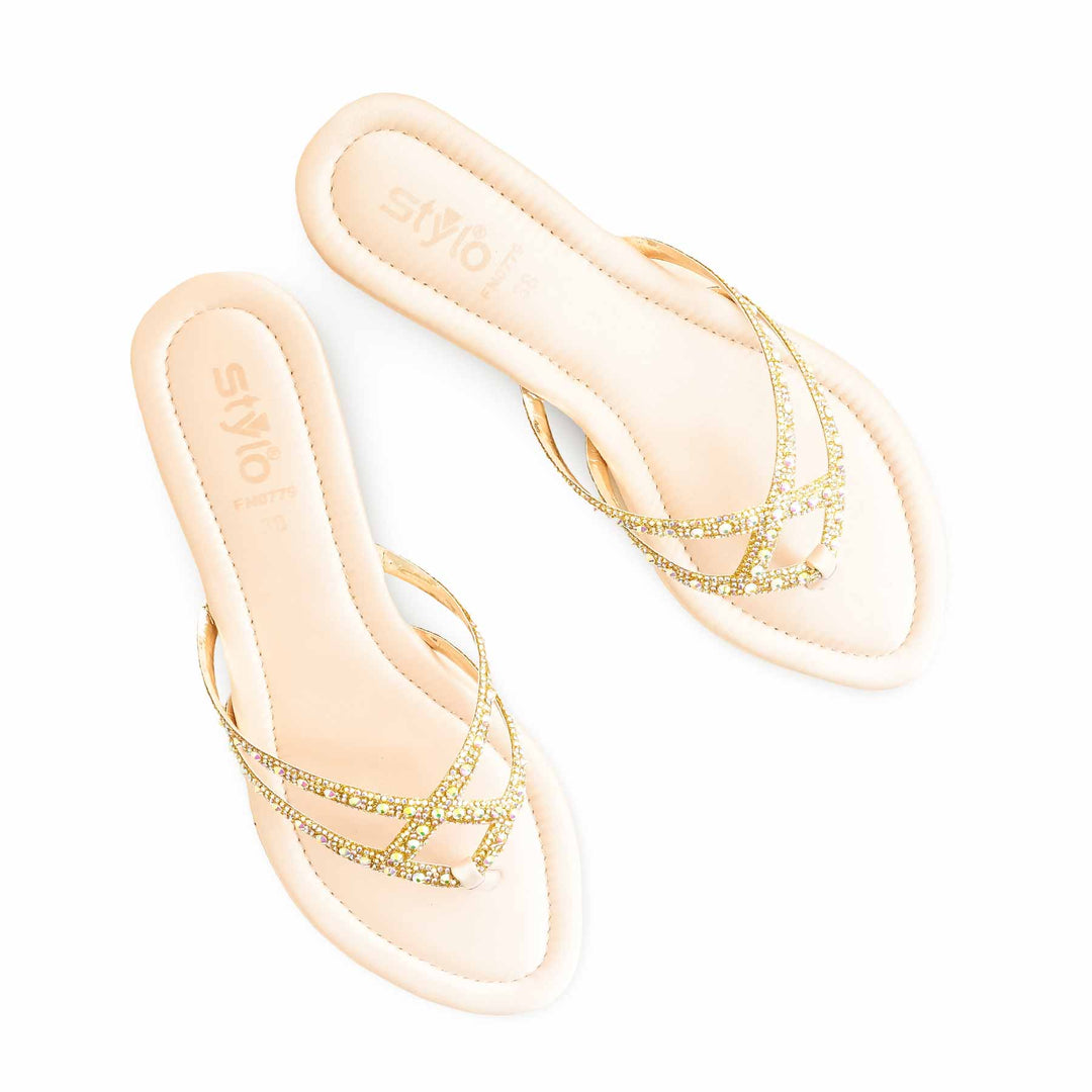 Golden Fancy Chappal FN0779