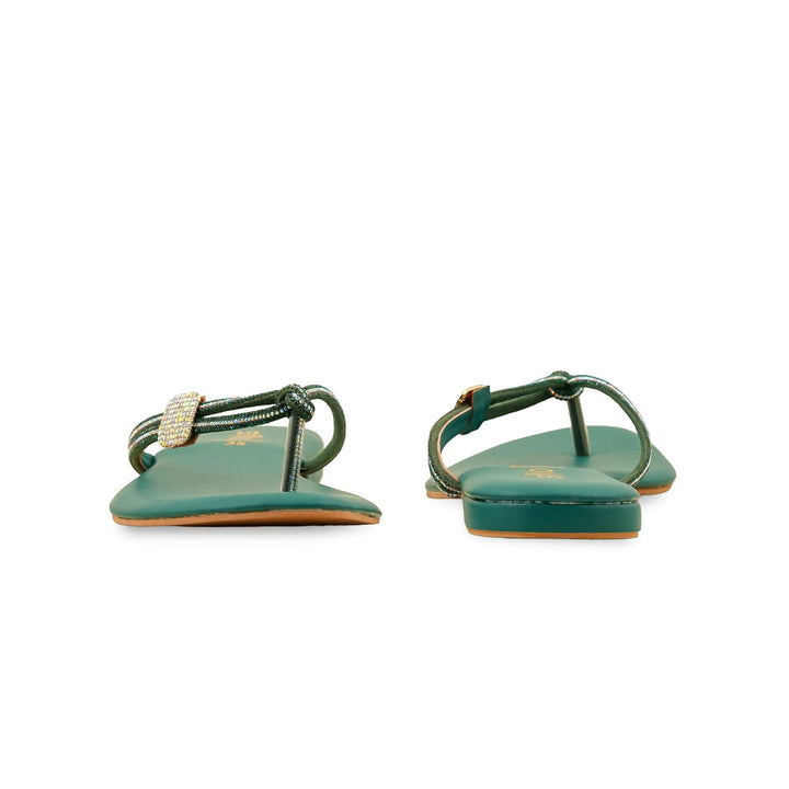 Green Fancy Chappal FN0782